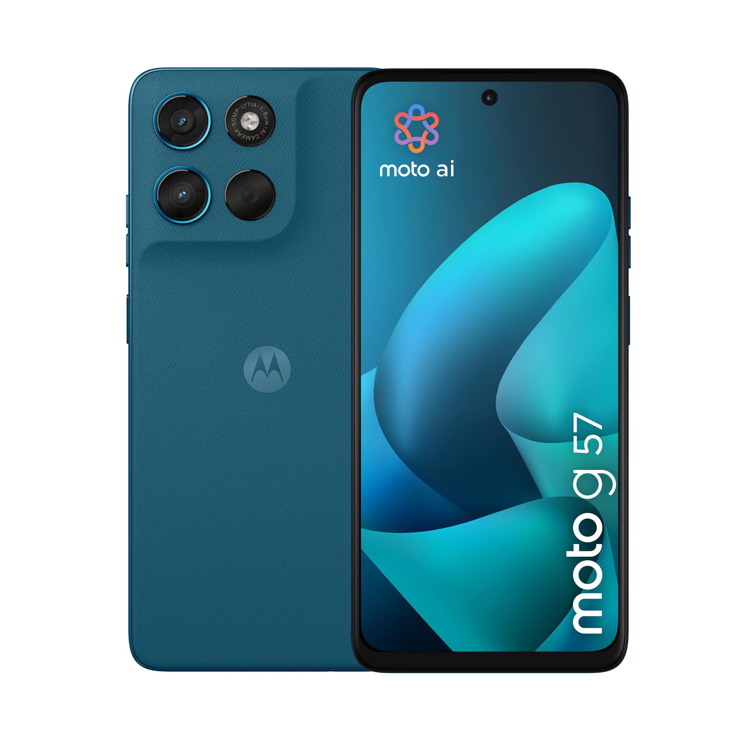 Motorola moto g57 con 3 anni di garanzia (8/256GB, Fotocamera 50+8MP+flicker sensor, Display 6.72" 120Hz, 5100mAh, Snapdragon 6s Gen 4, Android 16), PANTONE Corsair