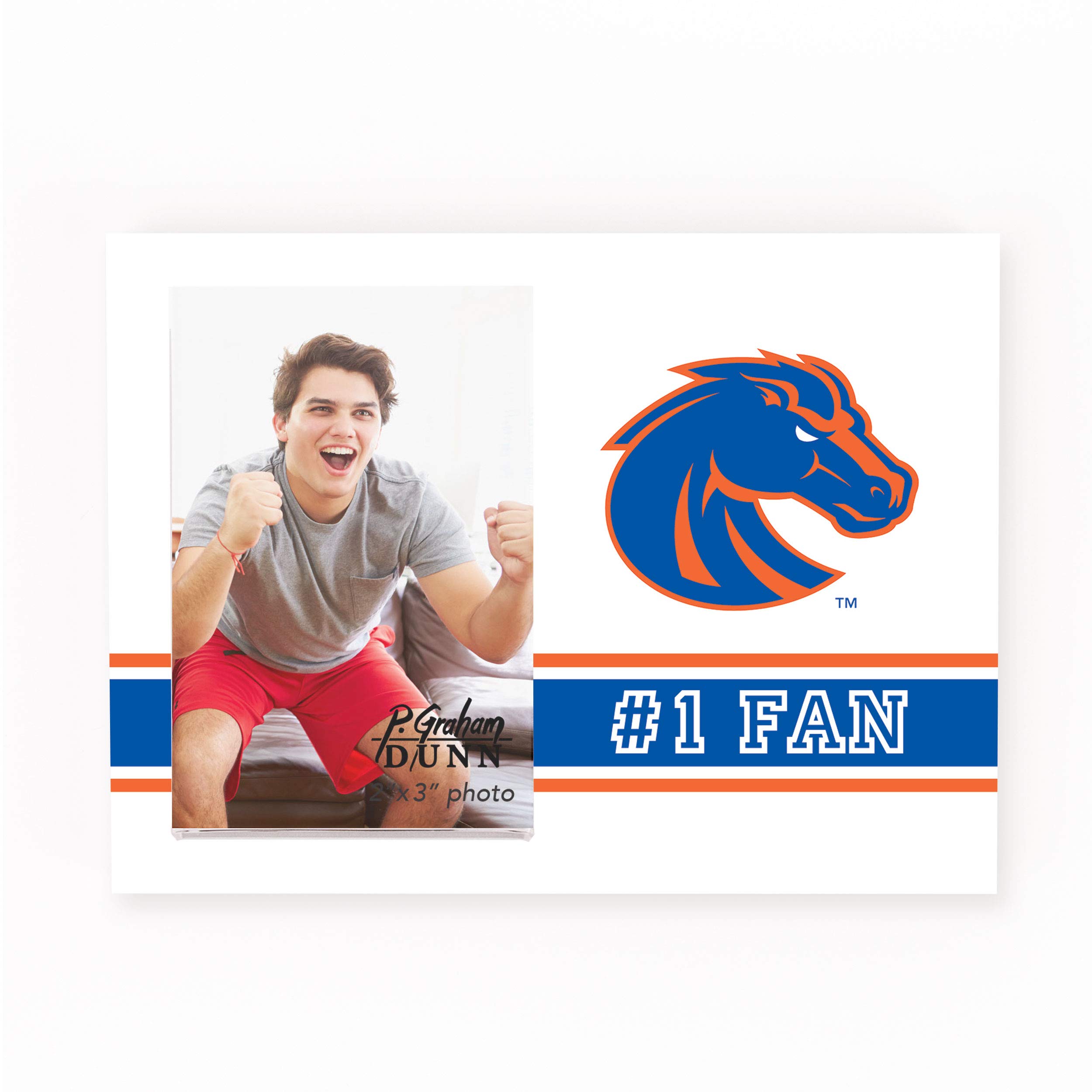 Boise State University Broncos #1 Fan 2 x 3 Wood Tabletop Magnetic Photo Frame