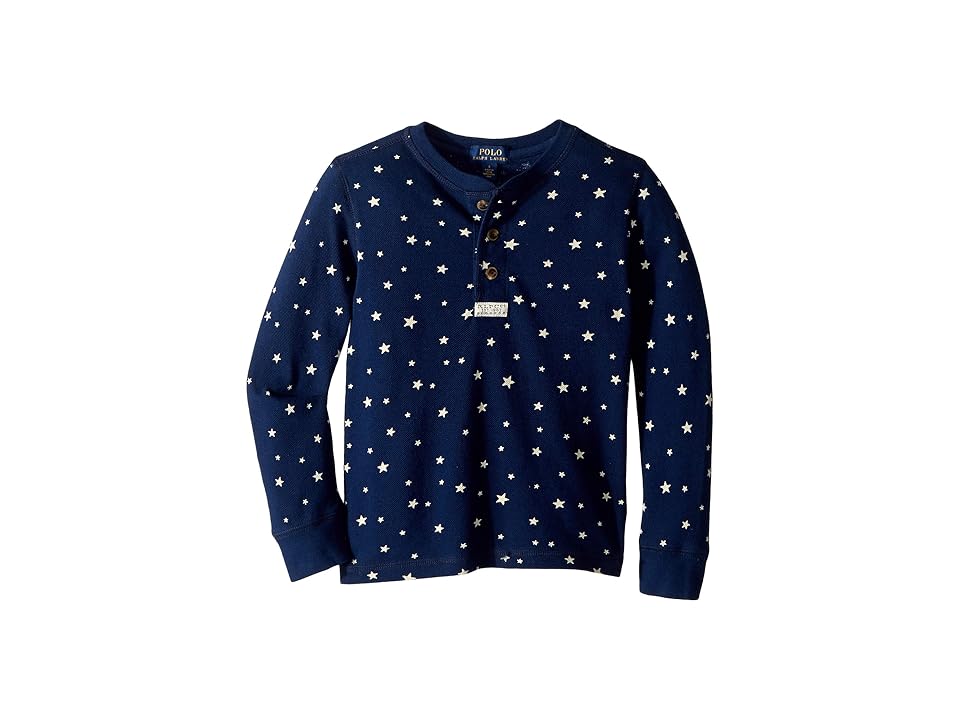 

Polo Ralph Lauren Kids Star Print Cotton Mesh Henley (Little Kids/Big Kids) (Eastside Royal) Boy's Long Sleeve Pullover