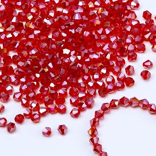 Miniatura 7 de 150 cuentas de cristal de 0.315 pulgadas, cuentas de cristal para la fabricación de joyas, cuentas de bicona, cuentas de vidrio de bicona, cuentas