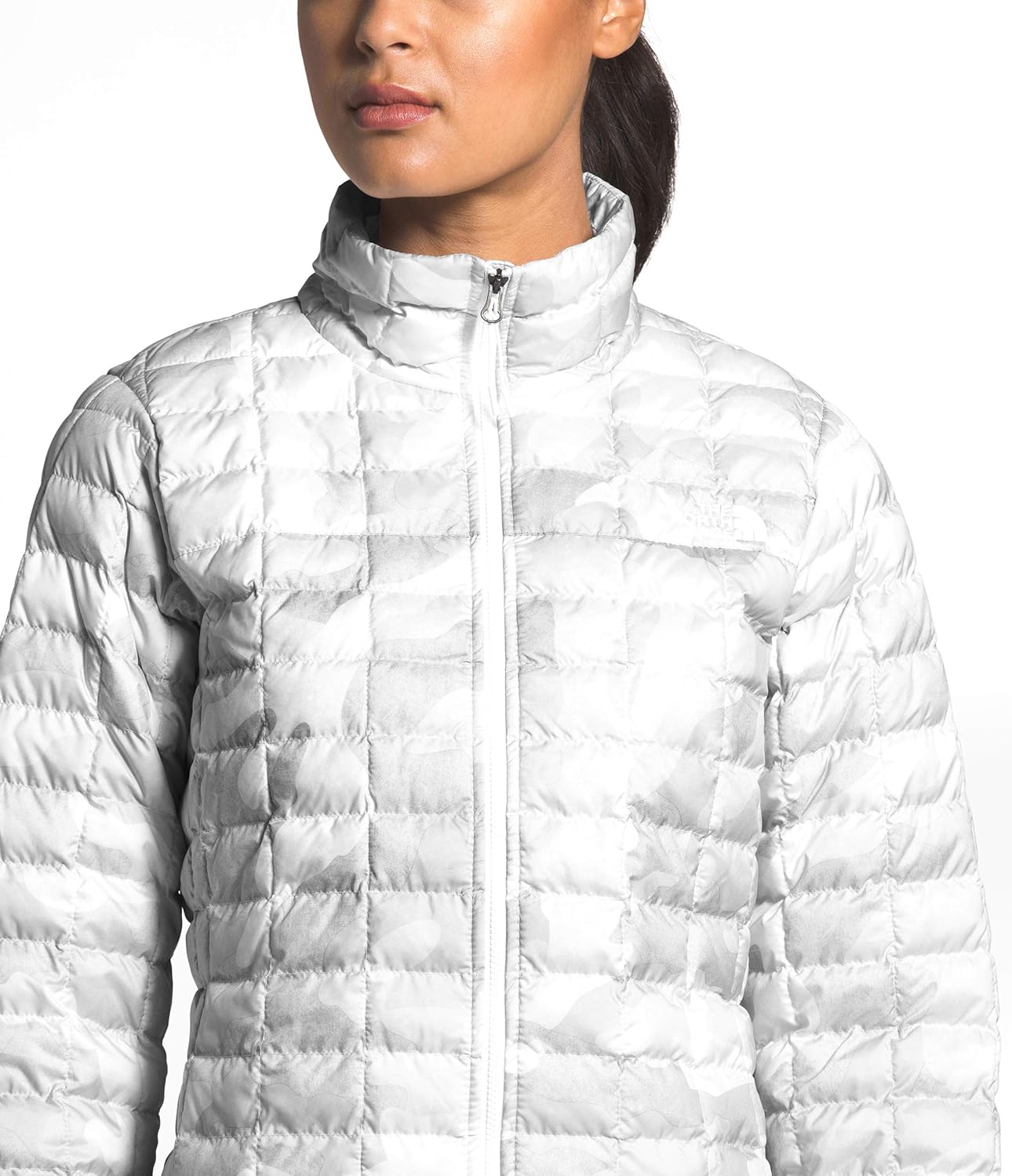THE NORTH FACE Womens Thermoball Eco Insulated Jacket - Fall or Winter Coat, TNF White Waxed Camo Print, XS