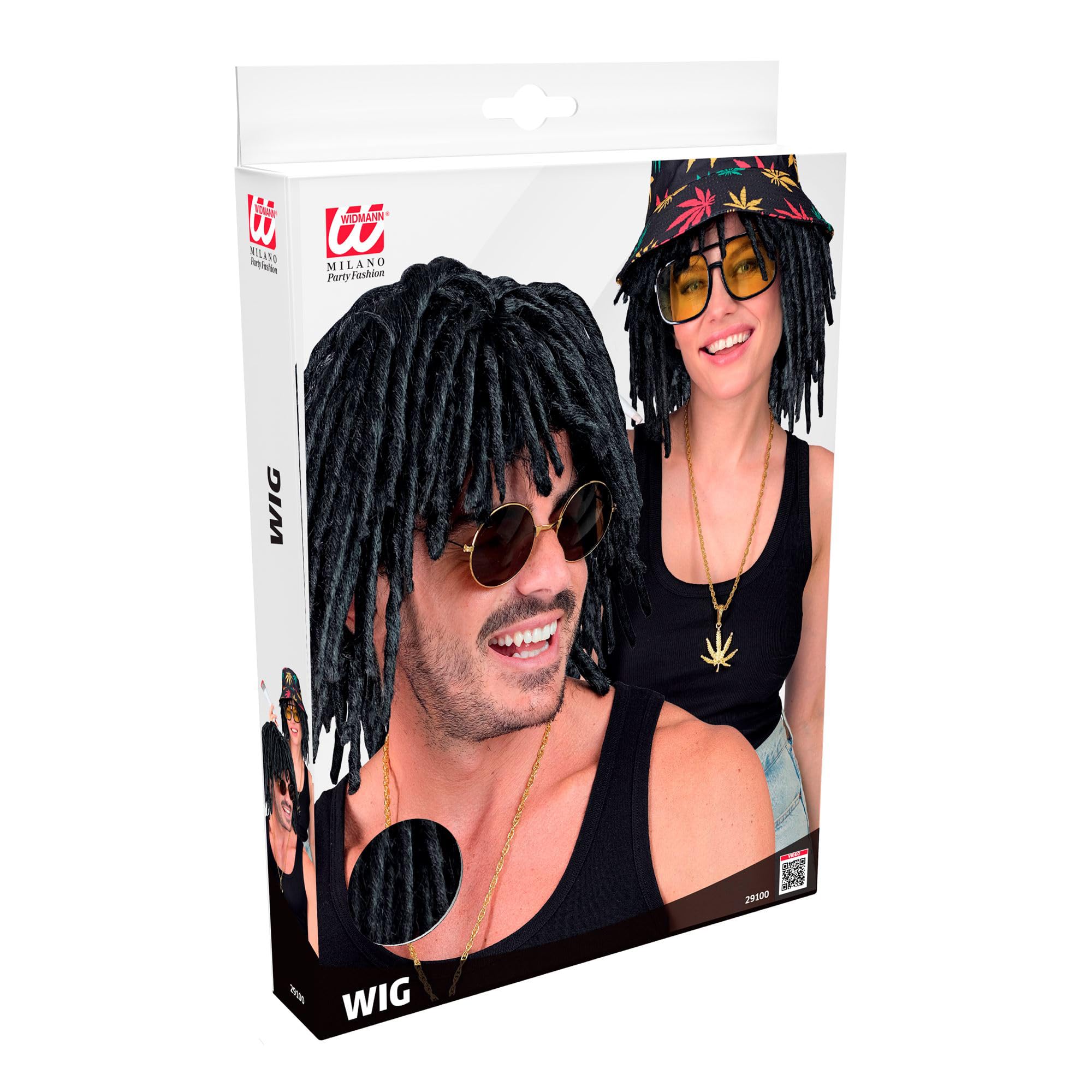 W WIDMANN MILANO Party Fashion - Parrucca in stile disco anni '70 | Parrucca voluminosa con ricci in stile retrò, per Carnevale, feste a tema e festival di musica popolare