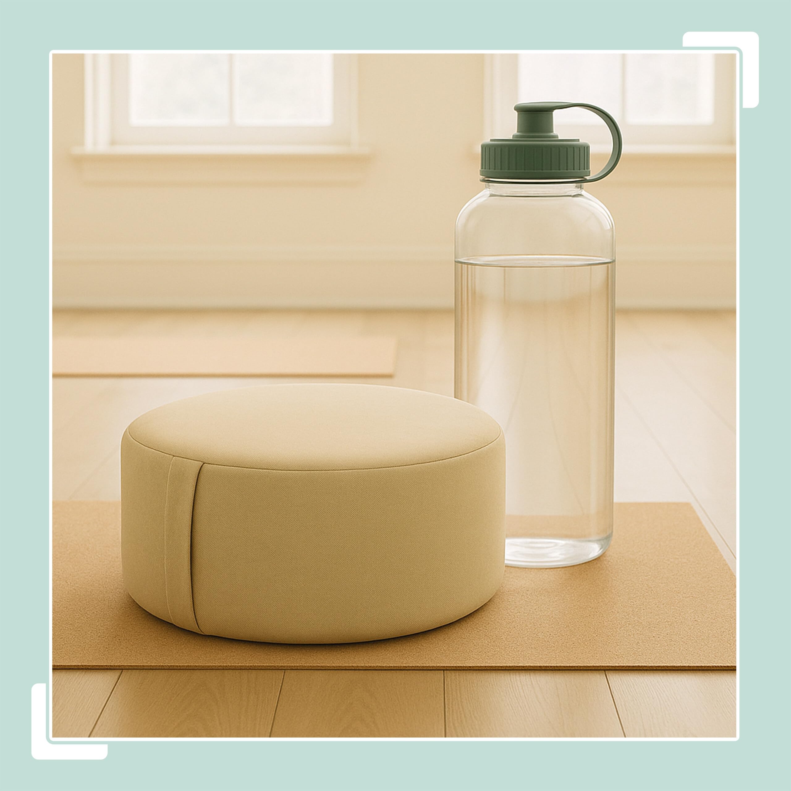 Cuscino da meditazione Relaxdays, yoga e consapevolezza, rivestimento lavabile, dimensioni: 13 x 33 cm, cotone, colore