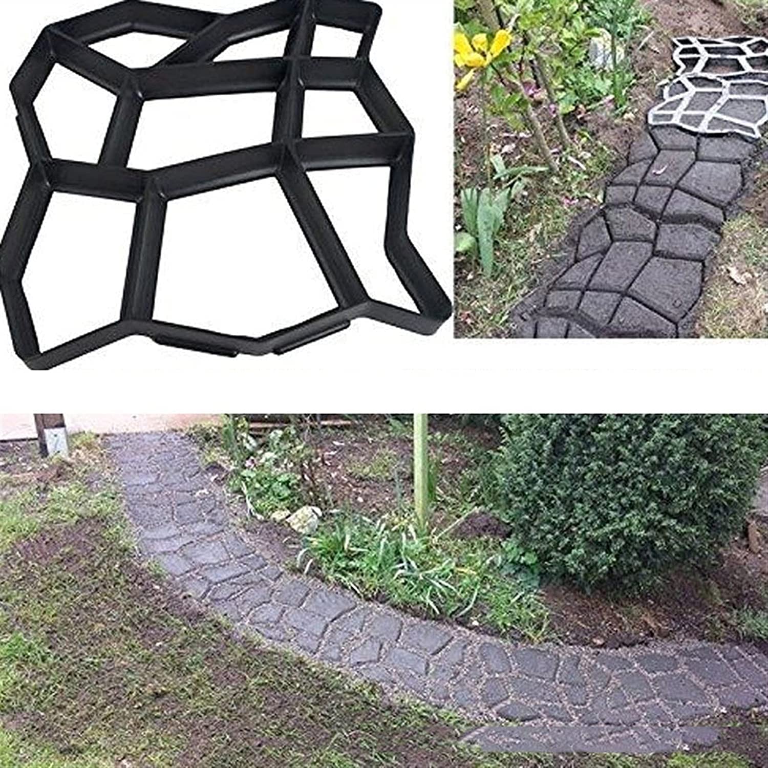 Stampo Per Pavimentazione In Cemento - Riutilizzabile, Design Geometrico | Lastricato Giardino Fai-Da-Te - Foto 9