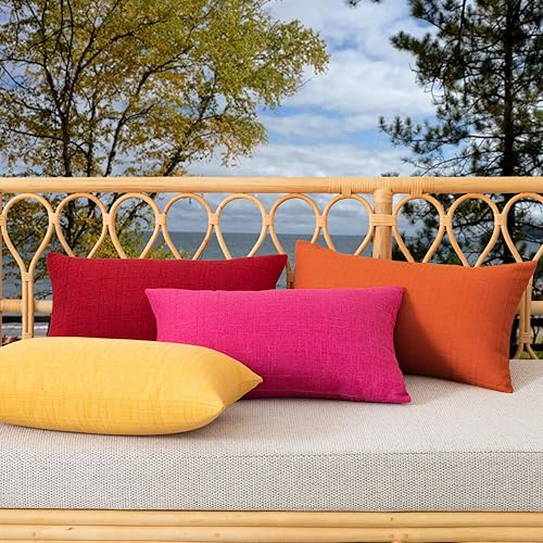 Vista 7 de Kevin Textile - Fundas de cojín impermeables para exteriores, decorativas, estilo rural, resistente al agua, para tienda, patio, jardín, sofá