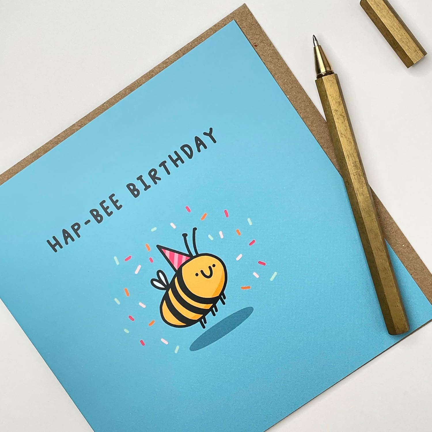 Old English Co. Cute Birthday Card for Cousin - Funny Bumble Bee Birthday Card for Women and Men - Cute Birthday Gift for Him or Her - Best Friend, Brother, Sister, Colleague | Blank Inside - Image 3
