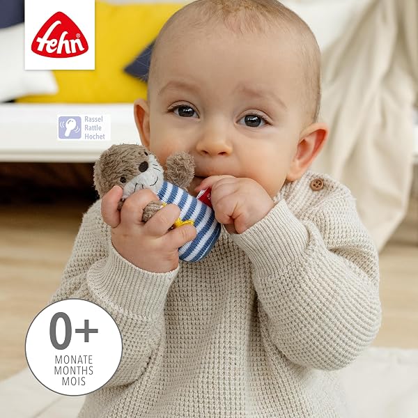 Mini-Rassel Otter – Mini-Greifling zum Rasseln, Fühlen, Spielen mit kuschelweichem Stoff-Tier – ein treuer Begleiter für Babys und Kleinkinder ab 0+ Monaten - 3