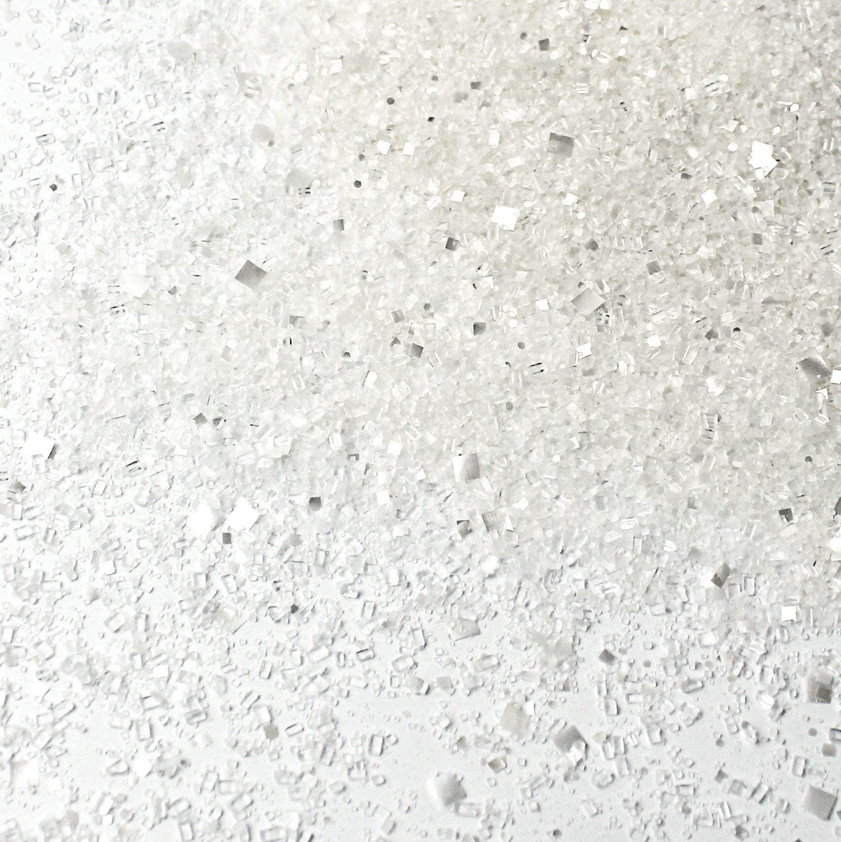 Drenched In Diamonds Glittery| white Sugar glitter Crystals Colorful Candy Sprinkles Mix For Baking Edible Cake Decorations Cupcake Toppers Cookie Decorating Ice Cream Toppings, 2OZ(sample size)