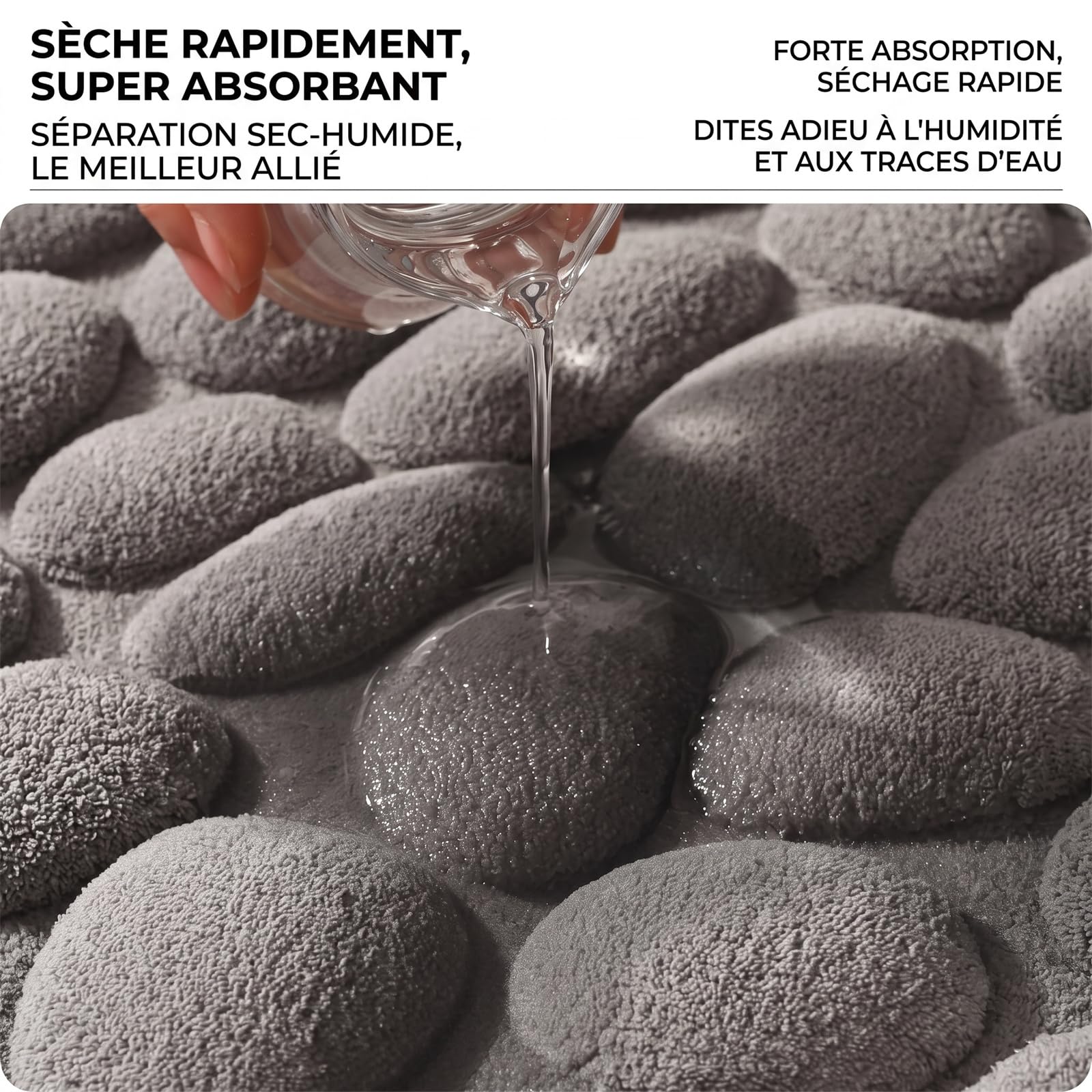 La Berge Tapis de Bain Galet Absorbant antidérapant