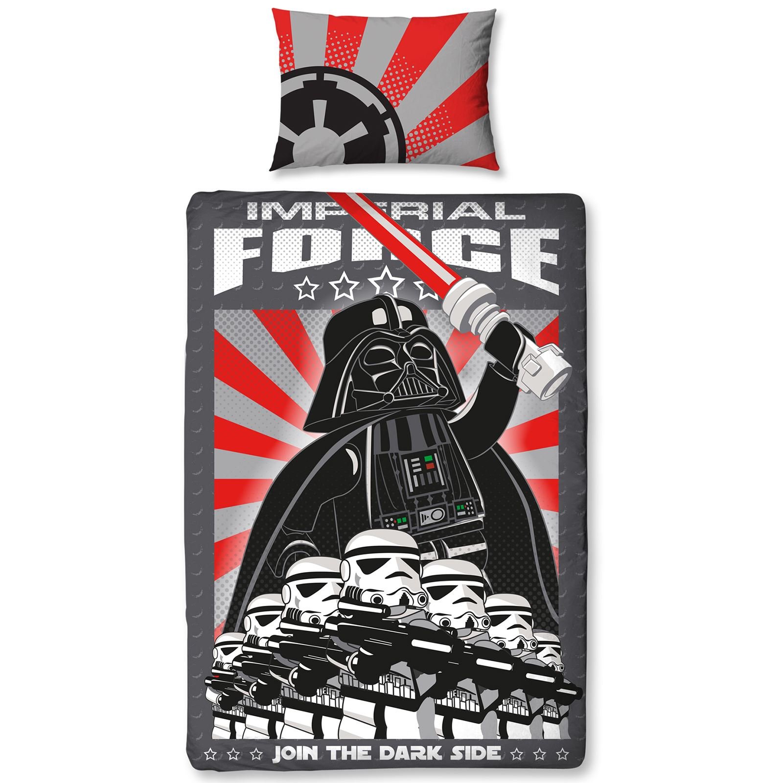 LEGO Star Wars Imperial Single Duvet Cover and Pillowcase Set