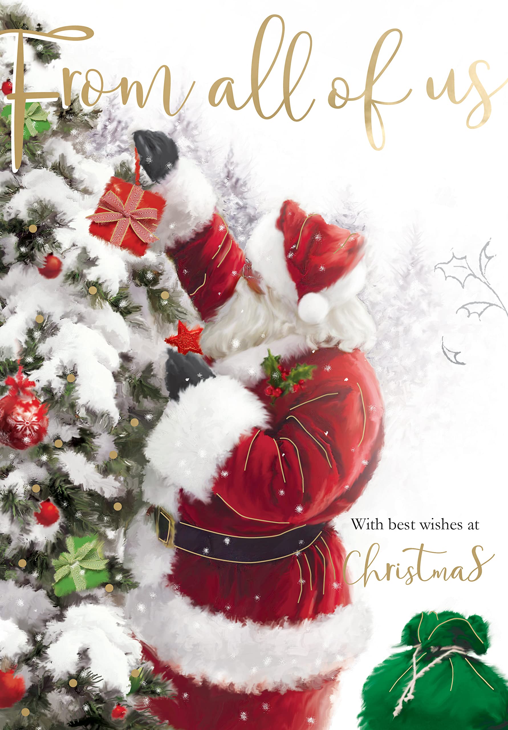 from All of Us Singing Musical Christmas Card Xmas Sound of Christmas Range XSING013, red, 16cm x 24cm