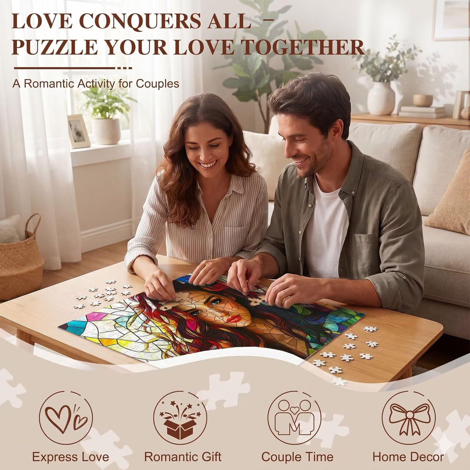 bellezza donna Puzzle 6000 Pezzi per Adulti, Puzzle in Legno - Collezione Classica con Poster Incluso - Sfida di Concentrazione e Passatempo Antistress, Gioco per Famiglia, 179 x 105 cm f0-737