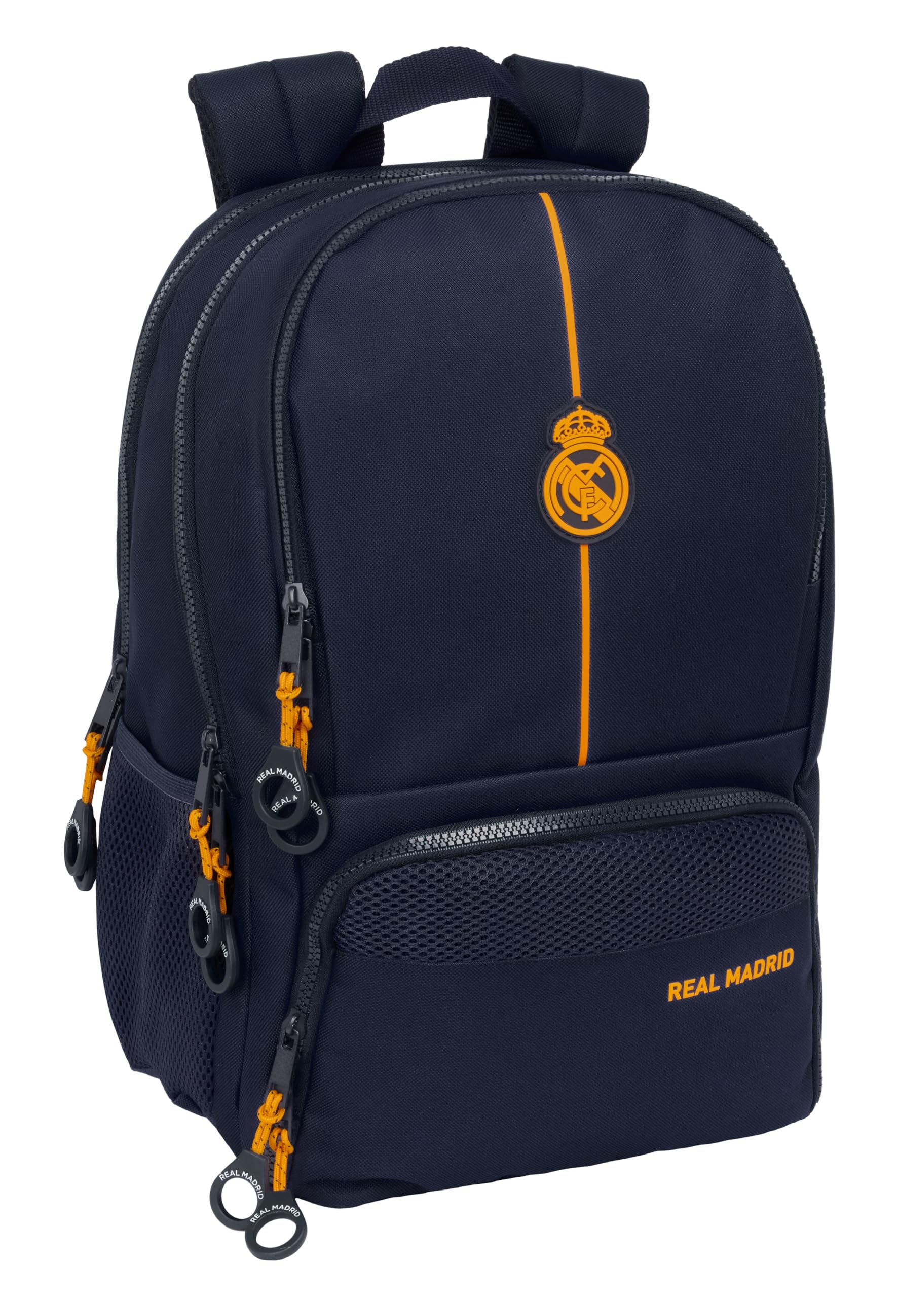 Safta REAL MADRID 2ª EQUIPACIÓN 24/25 - Mochila para Pádel, Mochila de Deporte, Ideal para Diferentes Edades, Cómoda y Versátil, Calidad y Resistencia, 30x17x42 cm, Color Azul Marino