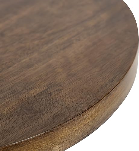 Miniatura 8 de Kate and Laurel Zia - Taburete moderno para mostrador, 13 x 13 x 25 pulgadas, madera natural y negro, taburete decorativo contemporáneo para cocina