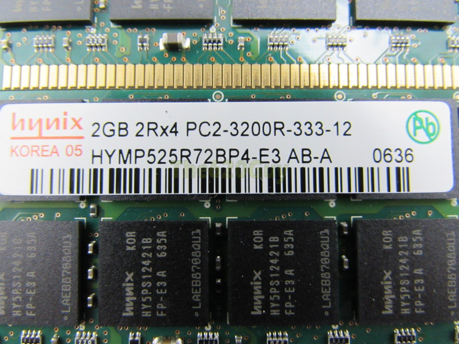 Hynix 8GB 4 x 2GB 2Rx4 PC2-3200R Server Memory HYMP525R72BP4-E3 AB