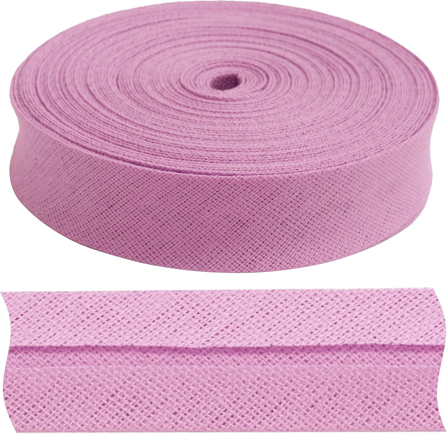AERZETIX - C77324 - Tape Stripes Bias Binding 9 Metres x 17 mm - Cotton - Colour Light Purple - Piping Passepartouts Trims for Clothing Cushions Duvets Bias Tape