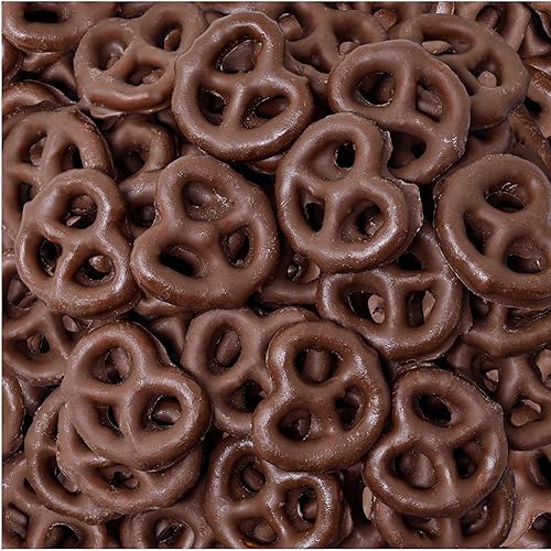 Pretzels cubiertos de chocolate negro, paquete a granel de 5 libras