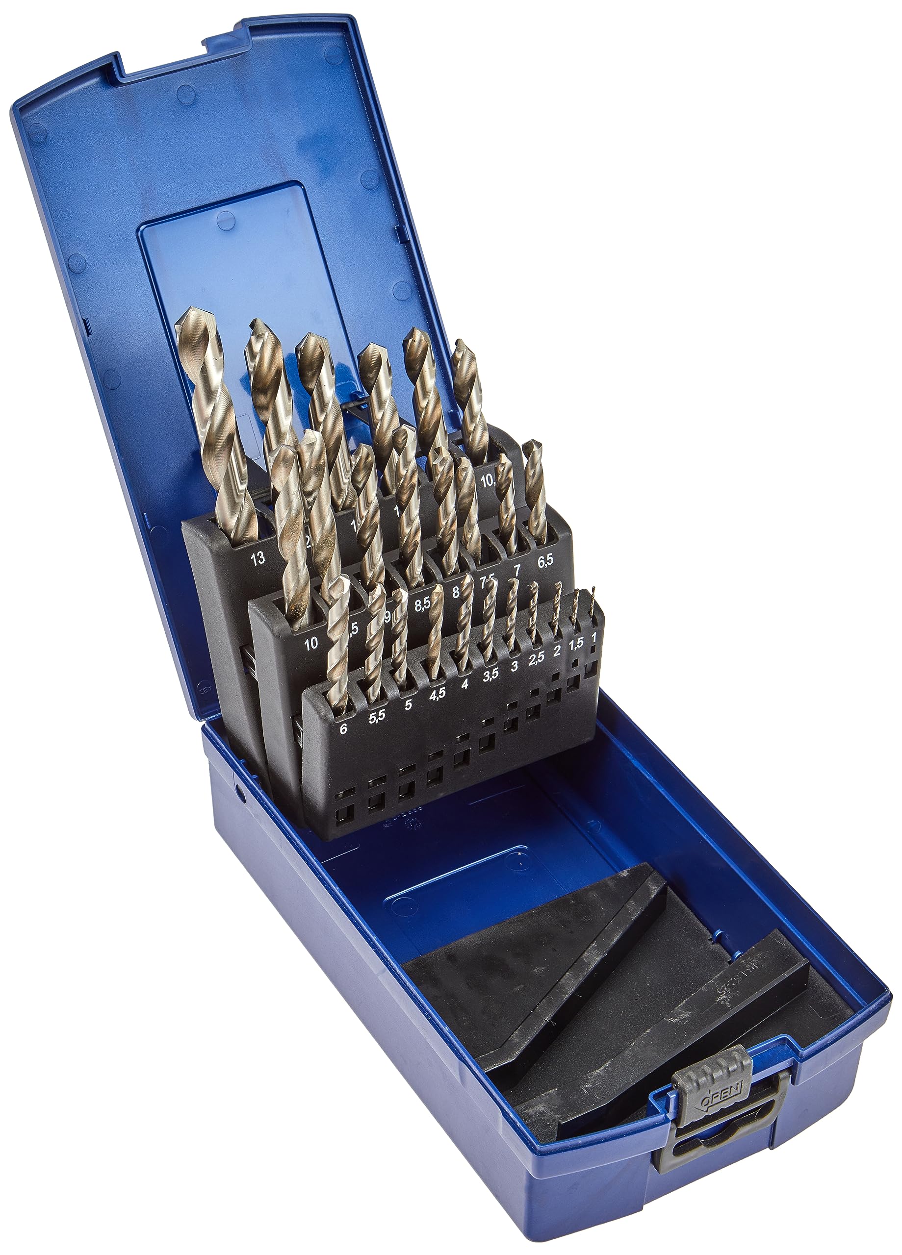 Bohrcraft Jg. brocas DIN 338 N HSS-G, caja ABS KG13 //1-13x0,5/25-uds.