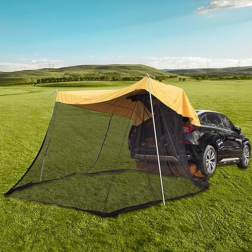 Miniatura 2 de Toldo para automóvil, refugio solar, tienda de campaña, portátil, impermeable, para campamento, viajes al aire libre, 3-4 personas