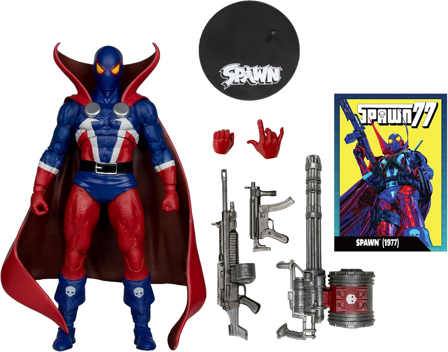 Spawn Page Punchers Action Figure Spawn 1977 Red and Blue (Chase) Red Platinum Edition 18 cm