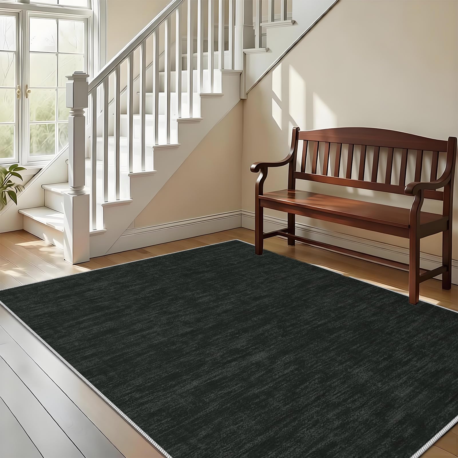 Dywan do salonu w stylu vintage, 180 x 240 cm dywaniki do sypialni, salonu, sypialni, kuchni, jadalni, duży dywan z krótkim włosiem, dywan do jadalni, antypoślizgowy zmywalny dywanik kuchenny