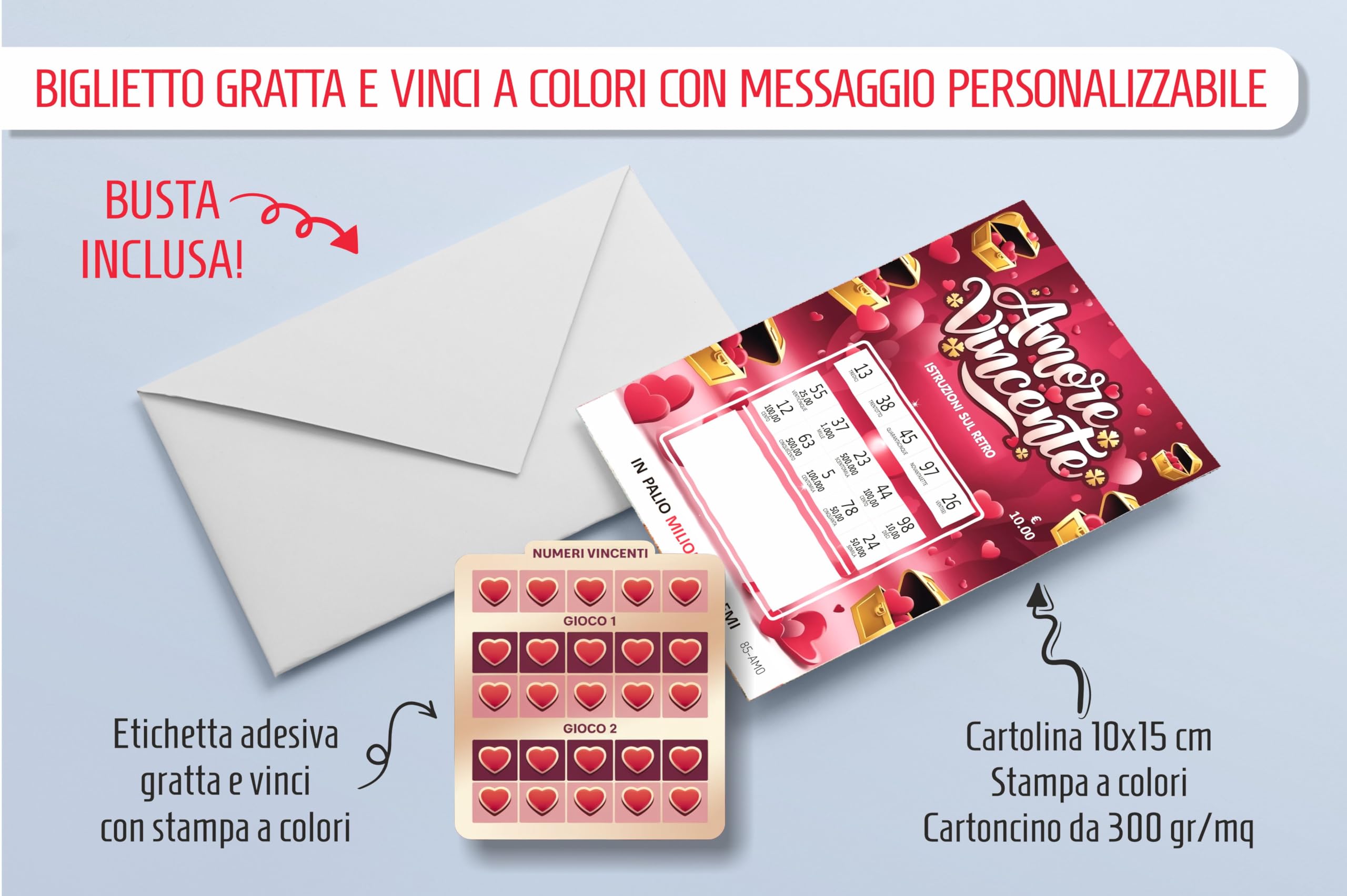 Biglietto D'Oro Da Grattare - Personalizzabile, Per Sorprese, San