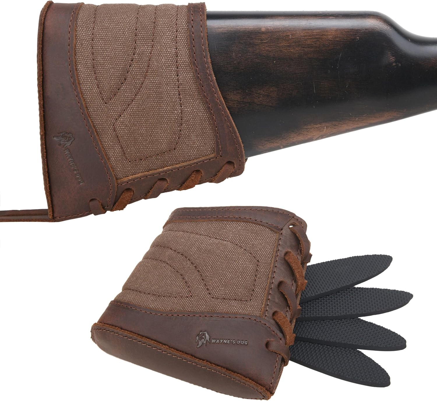 Tas Trost Hunting Rifle Recoil Pad, Suede Leather Shotgun Butt Stock Cover Extention