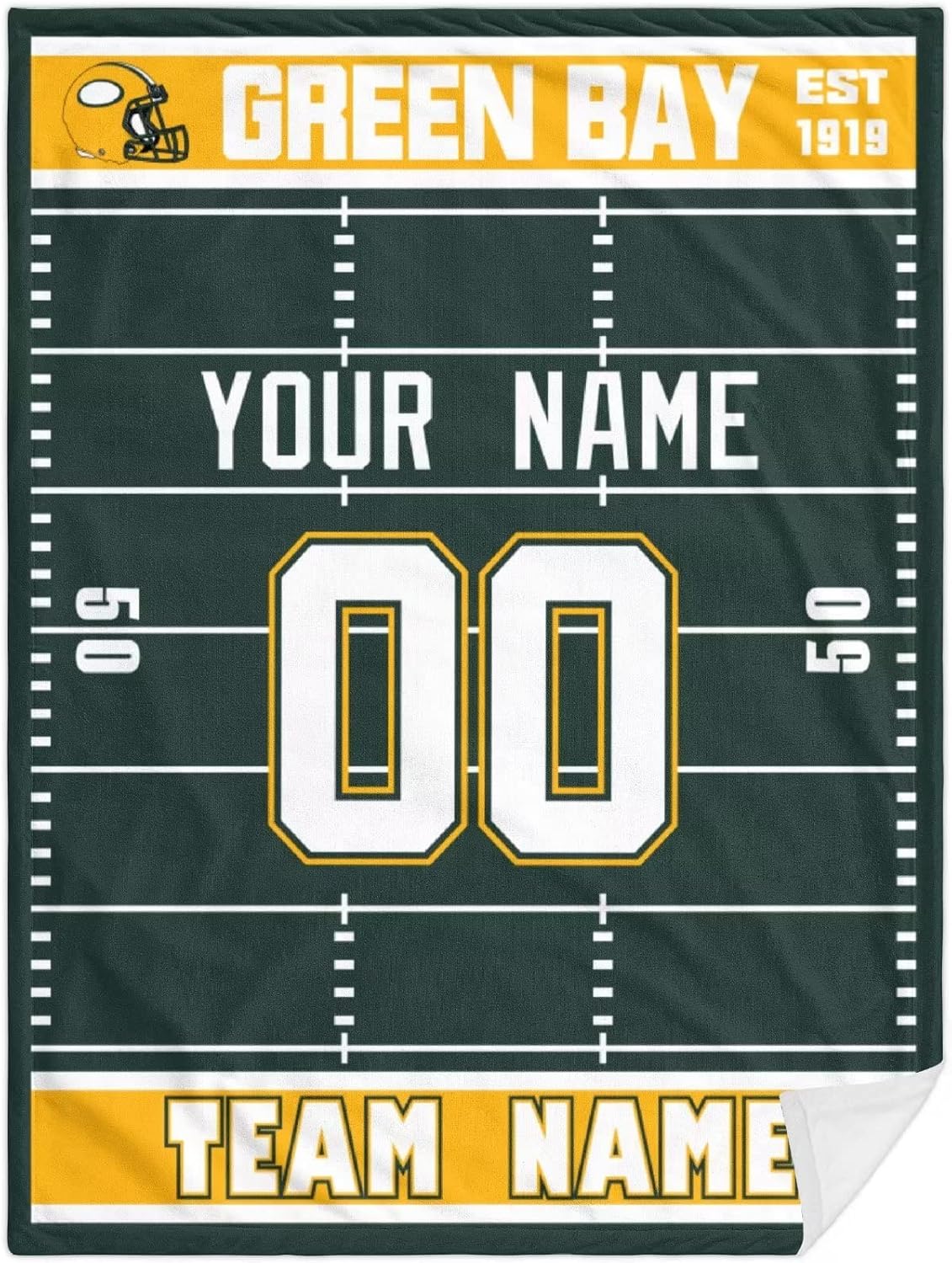 ANTKING Green Bay Throw Blanket Personalized for Men Women