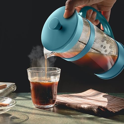 Miniatura 7 de Utopia Kitchen French Press - Cafetera y té espresso con filtros triples de 34 onzas, émbolo de acero inoxidable de 33.8 fl oz y vidrio de