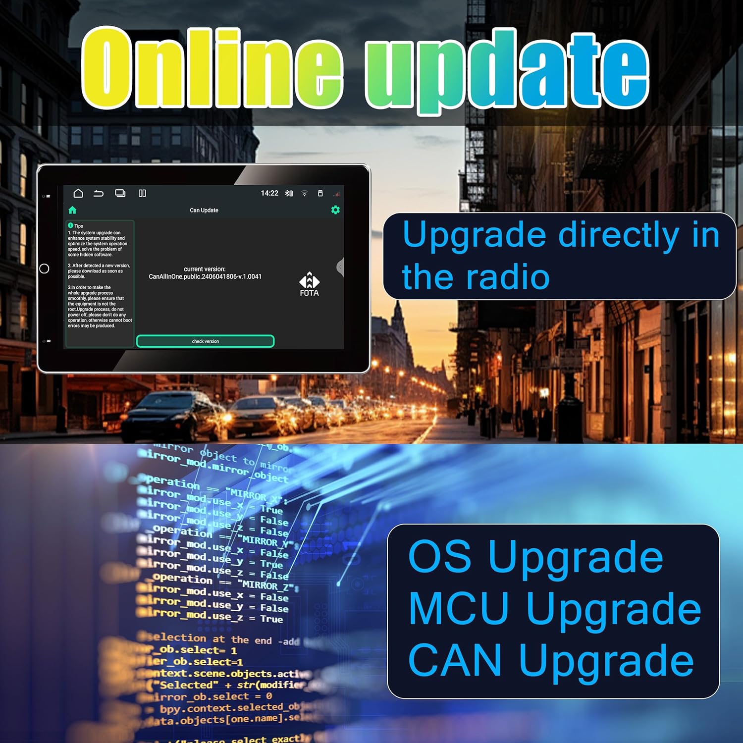 Amaseaudio car stereo displaying Google Maps navigation on its screen.