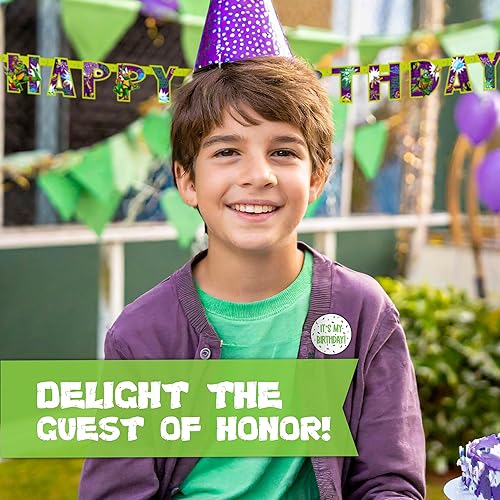 Miniatura 6 de Suministros para fiesta de cumpleaños de tortuga ninja mutante adolescente Sirve a 16 invitados Licencia oficial Película TMNT Mutant Mayhem