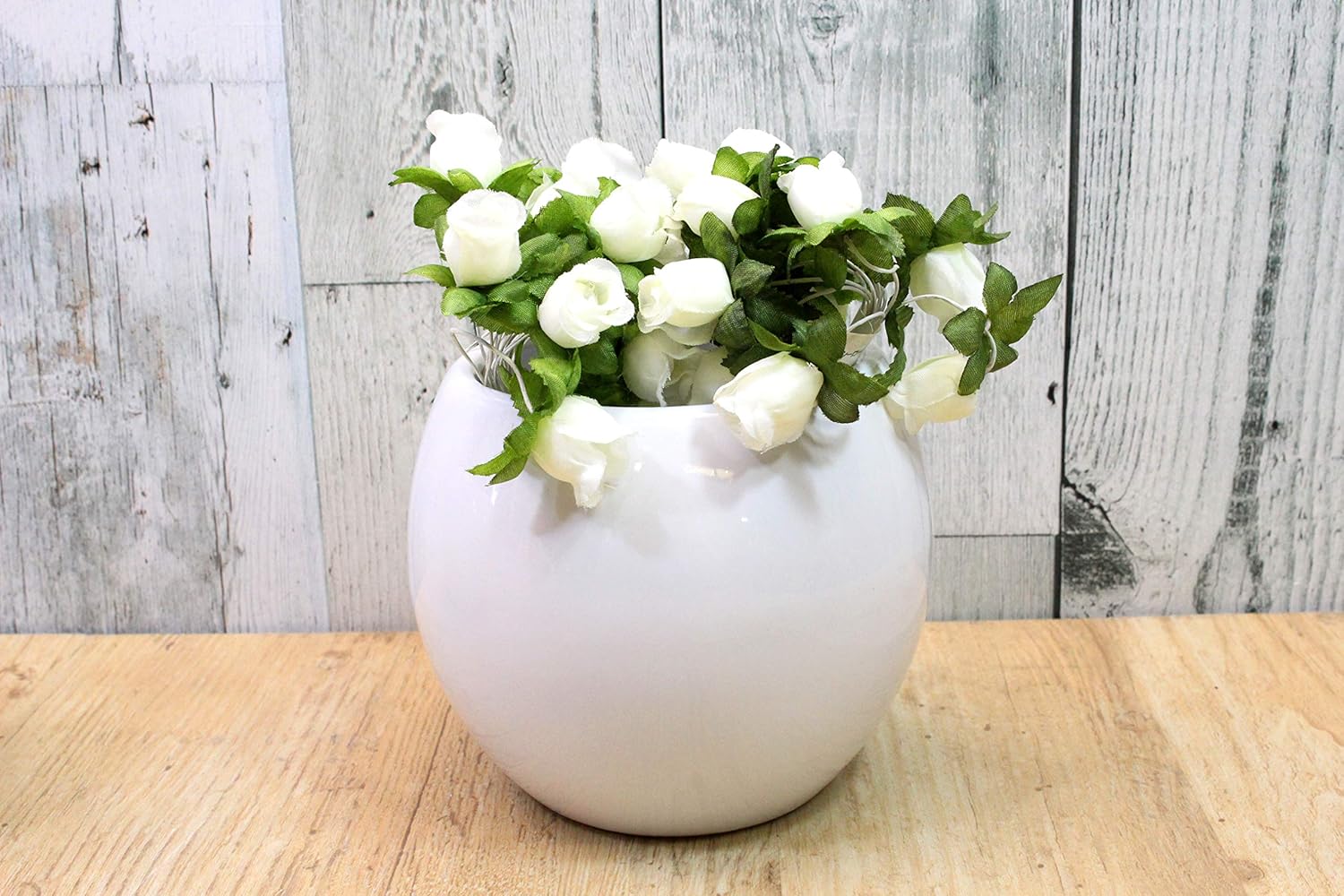 Flower Base Candle Holder Pure Ball LL H11 x Diameter 13cm White Pack of 12