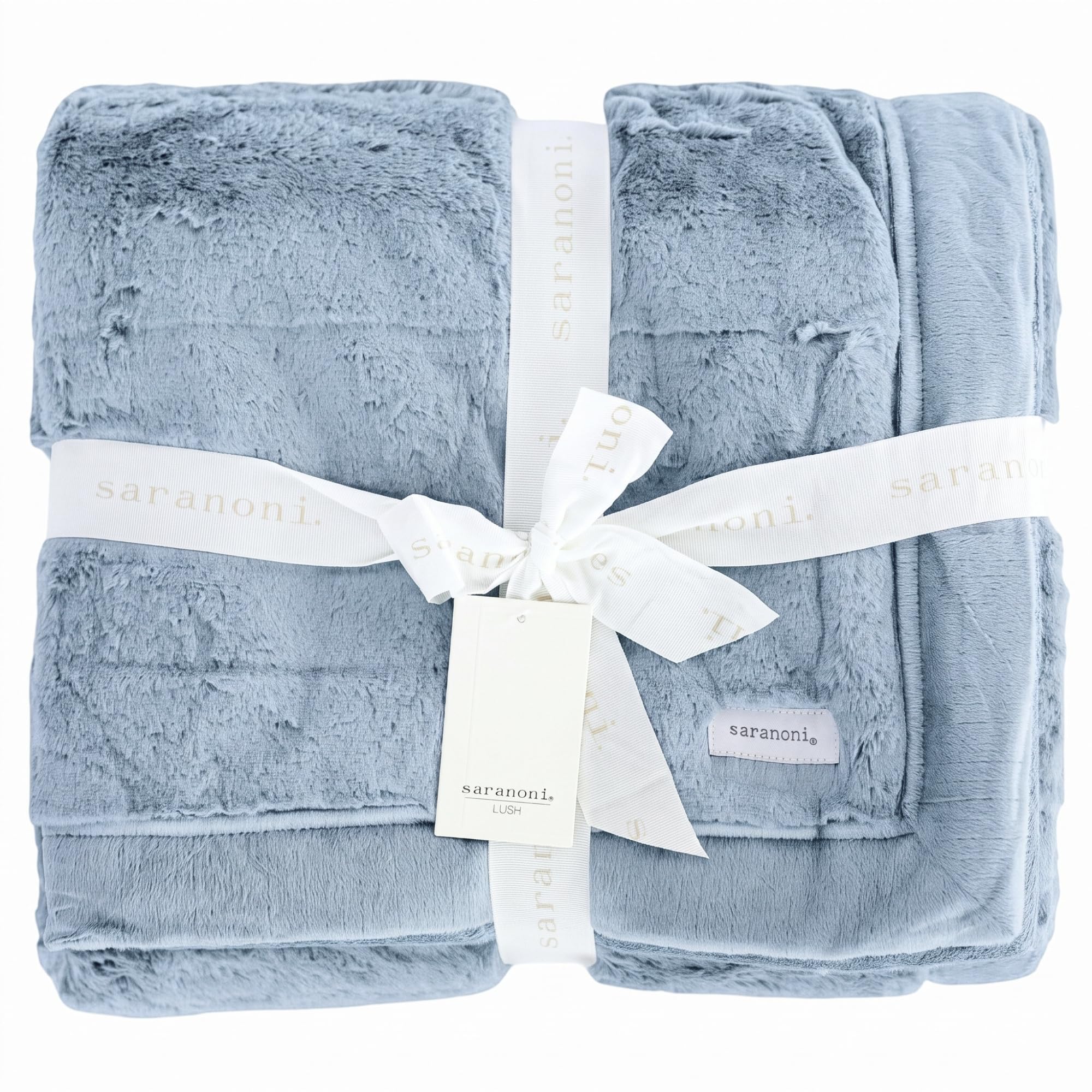 Saranoni Oversized Luxury Blanket | Breathable Super Soft, Lush, Plush Comfy Blankets for Adults | Storm Cloud - X-Large 60” x 80”