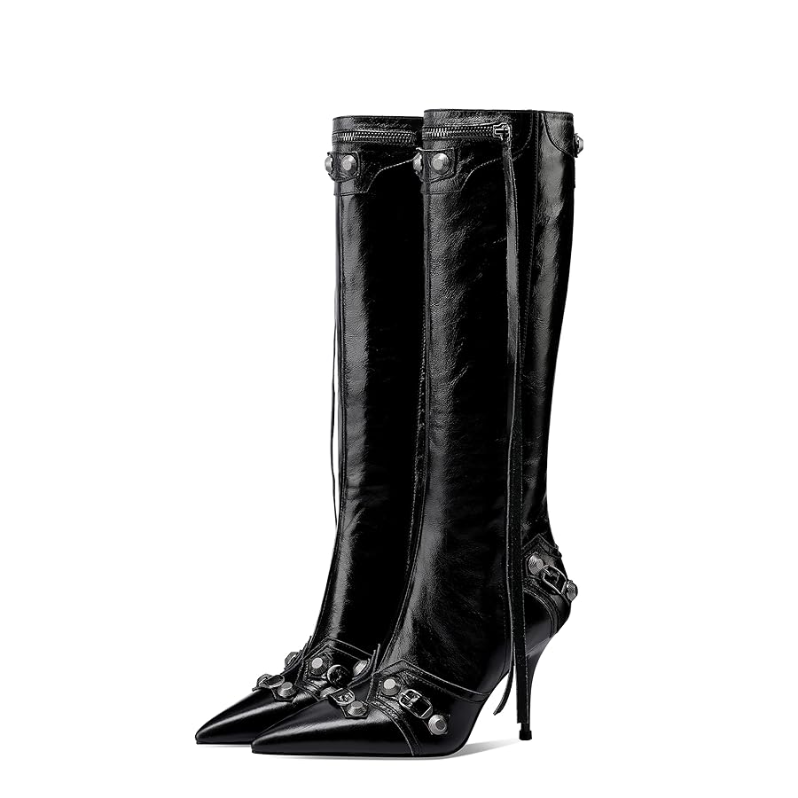 靴 Elleme Zipped pointed heal boots Elleme Zipped pointed heal boots