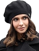 Warm Lined Wool Angora Beret for Women - Cozy Fleece-Lined French Paris Hat, One Size Fits Most