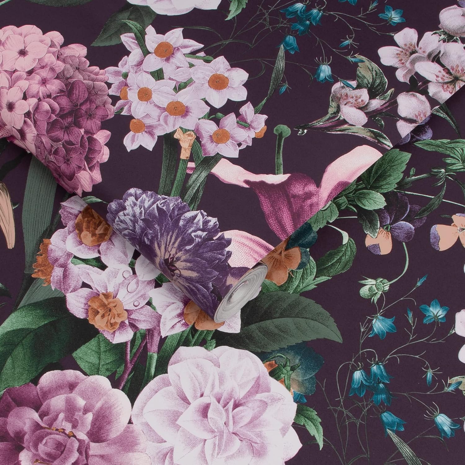 Graham & Brown Glasshouse Flora Floral Paste The Wall Wallpaper (Amethyst)