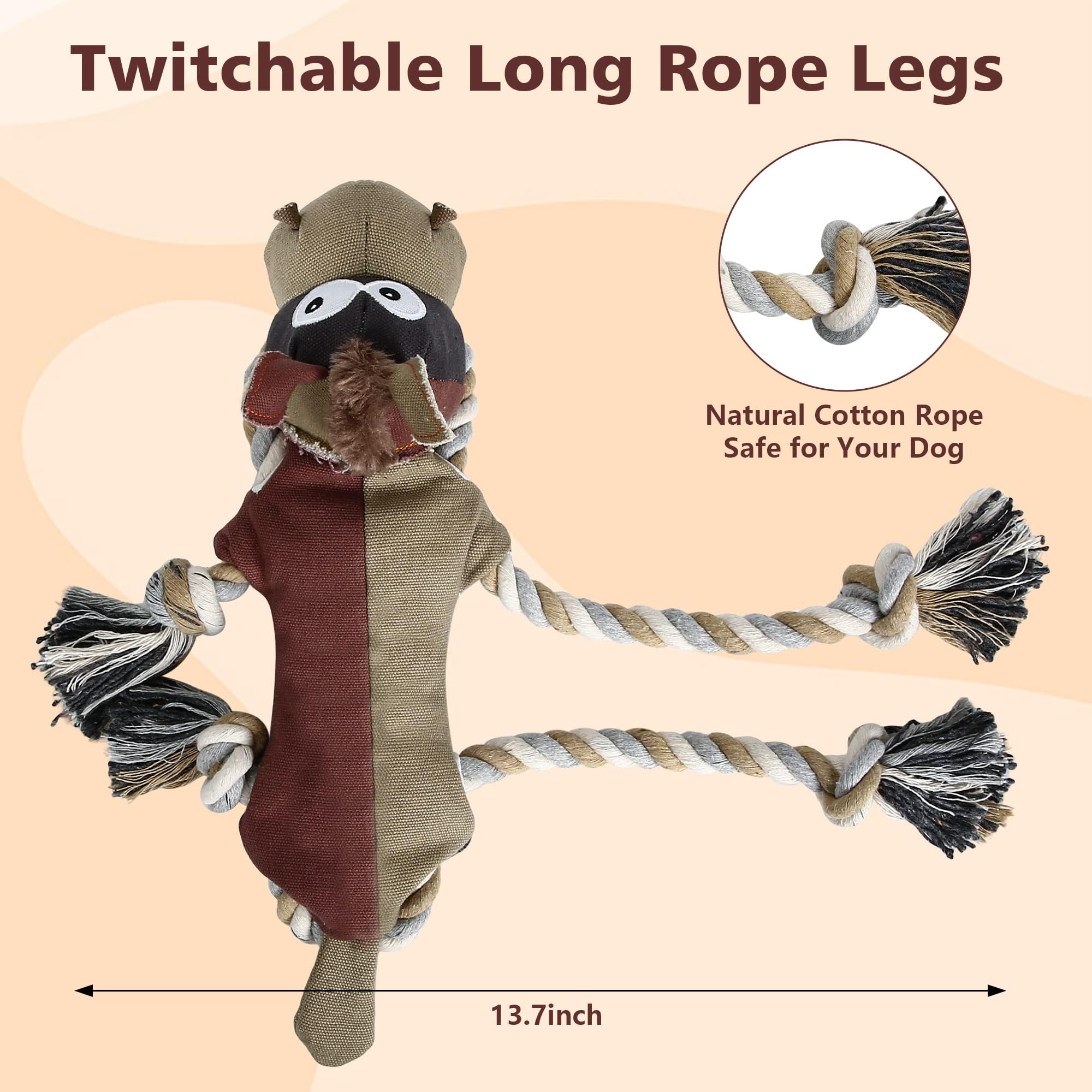 IOKHEIRA Dog Toys Indestructible for Large Dogs Interactive Tug of War Puppy Toys for Boredom With Squeaky Crinkl Fetch Chew Games Toy for Big Medium Small Breeds to Keep Them Busy - Image 2