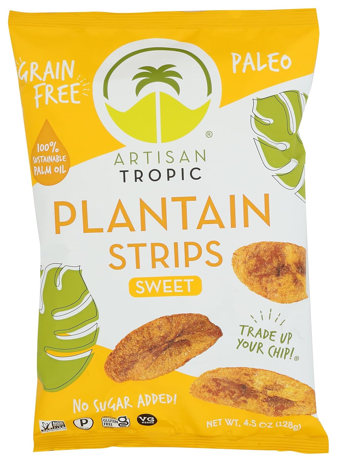 ARTISAN TROPIC Sweet Plantain Chips, 4.5 OZ (Pack of 4)