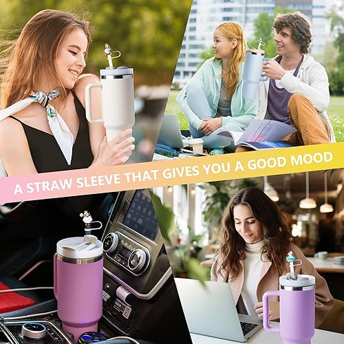 Miniatura 5 de 8 fundas de paja de pato Cole para copa Stanley, tapa de paja de 0.4 pulgadas0.394 in de diámetro, compatible con vasos Stanley 20, 30 y 40 0z,