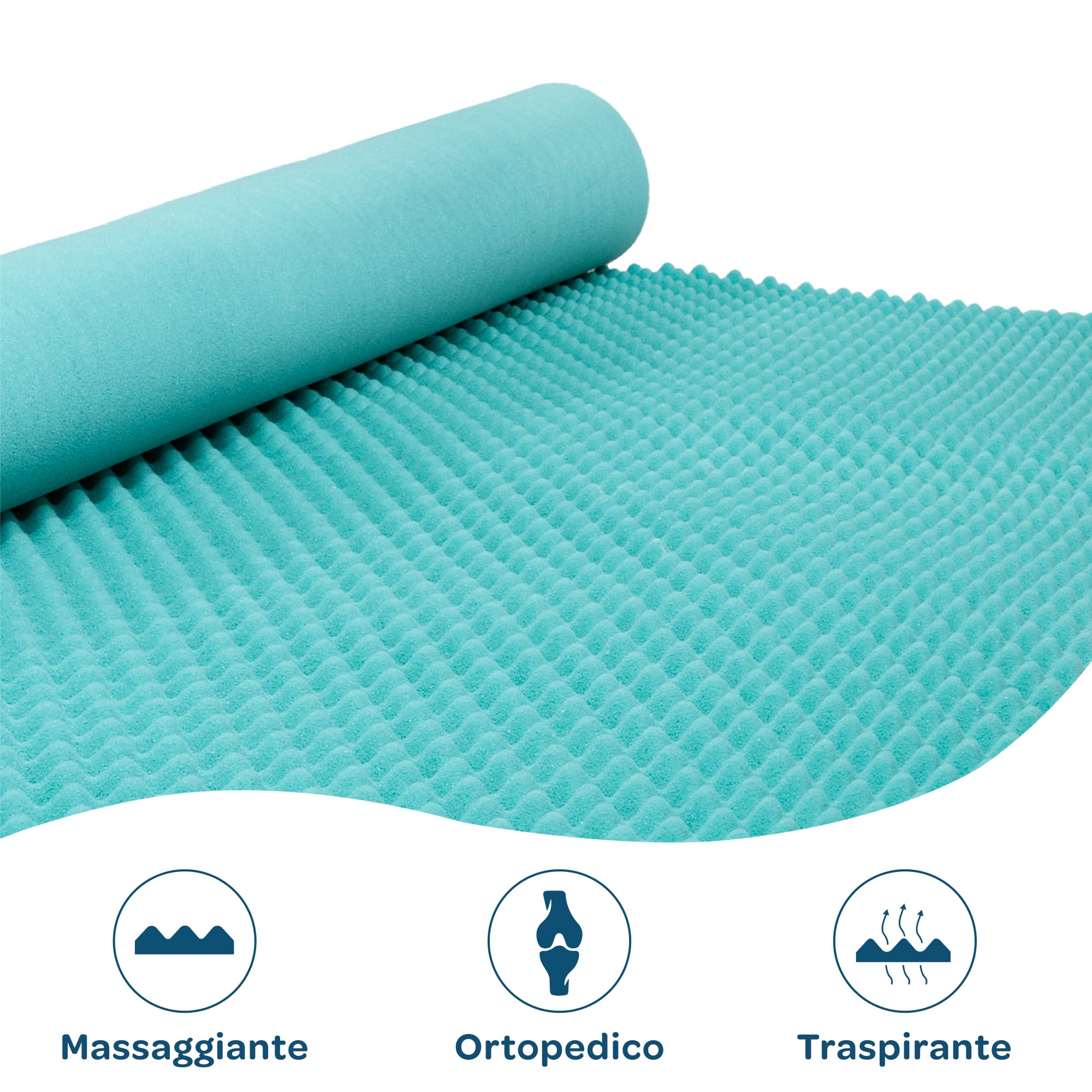 DOLCI SOGNI Topper Una Piazza e Mezza 120x190, OEKO-TEX® e CertiPUR™ Topper Piazza e Mezza 100% Memory Foam Spessore 6 cm, Fodera in Fibra di Bamboo Sfoderabile 100% Made in Italy