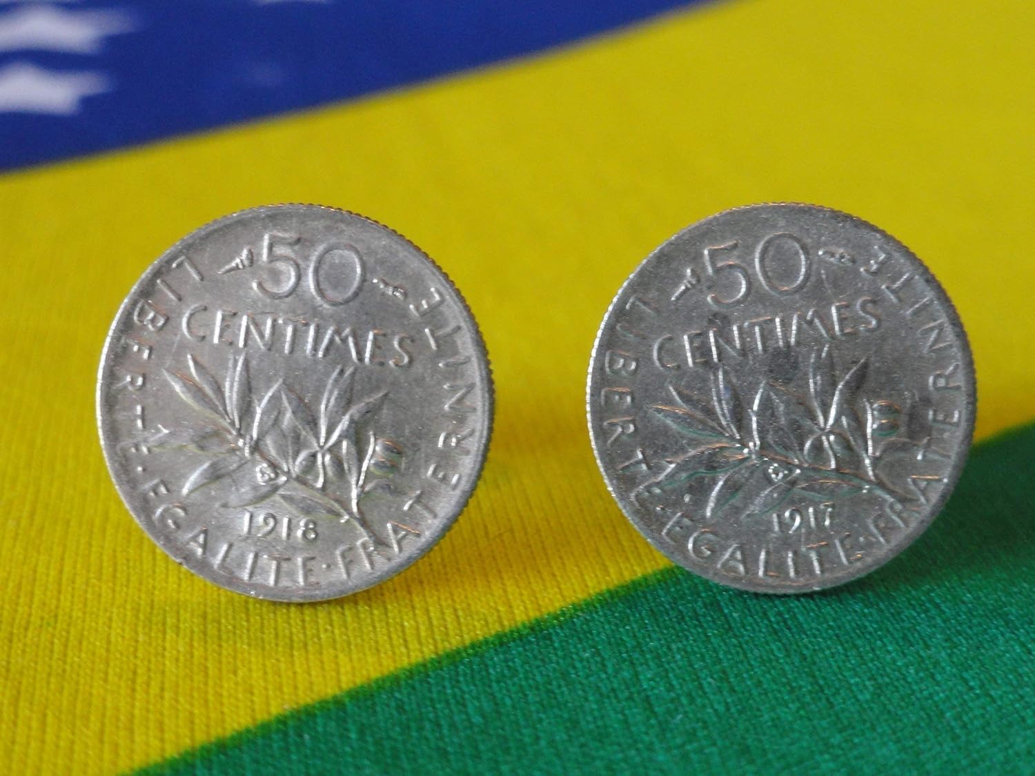 Sterling Silver French Coin Cufflinks, Lapel Pins, Tie Bars, Earrings, Jewelry and Accessories