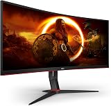 AOC Écran gaming incurvé ultrawide CU34G2X 86 cm (34 pouces) (QHD, HDMI, DisplayPort, FreeSync, temps de réponse de 1 ms, 144 Hz, 3440x1440) noir/rouge - 9