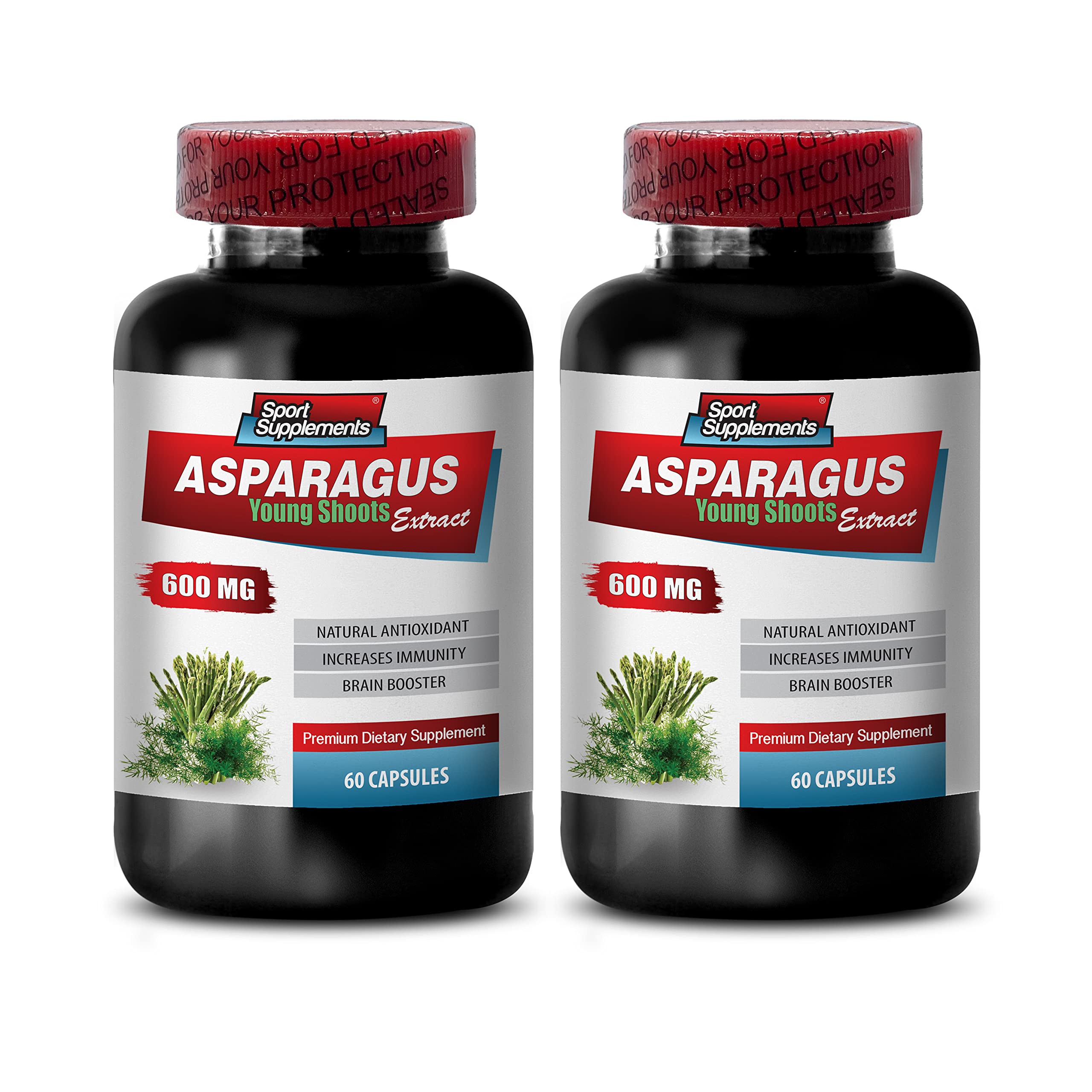 asparagus young shoots capsules - ASPARAGUS 600 MG - YOUNG SHOOTS EXTRACT - asparagus root extract - antioxidant formula capsules, asparagus extract capsules organic, water pills
