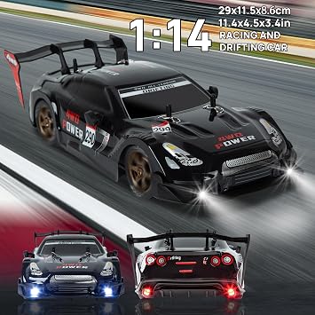 RC Drift Car, 1:14 Remote Control Drift Car 4WD GT Drift RC Cars High Speed Racing Vehicle Drifting Cars with Proportional Throttle Toy for Adults Boys Kids