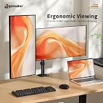 ERGOMAKER Dual Monitor Arm, Adjustable Dual Monitor Mount, Duty Dual Monitor Stand for Desk for 2 Computer Monitors up to 27", Double Monitor Mount for LCD Screens
