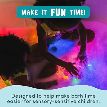 Glo Pals Water Sesame Street Activated Light-Up Sensory Bath Toy Character and Cubes for Bathtime and Sensory Play, Abby Cadabby Character and 6 Cubes, Glows Pink and Purple