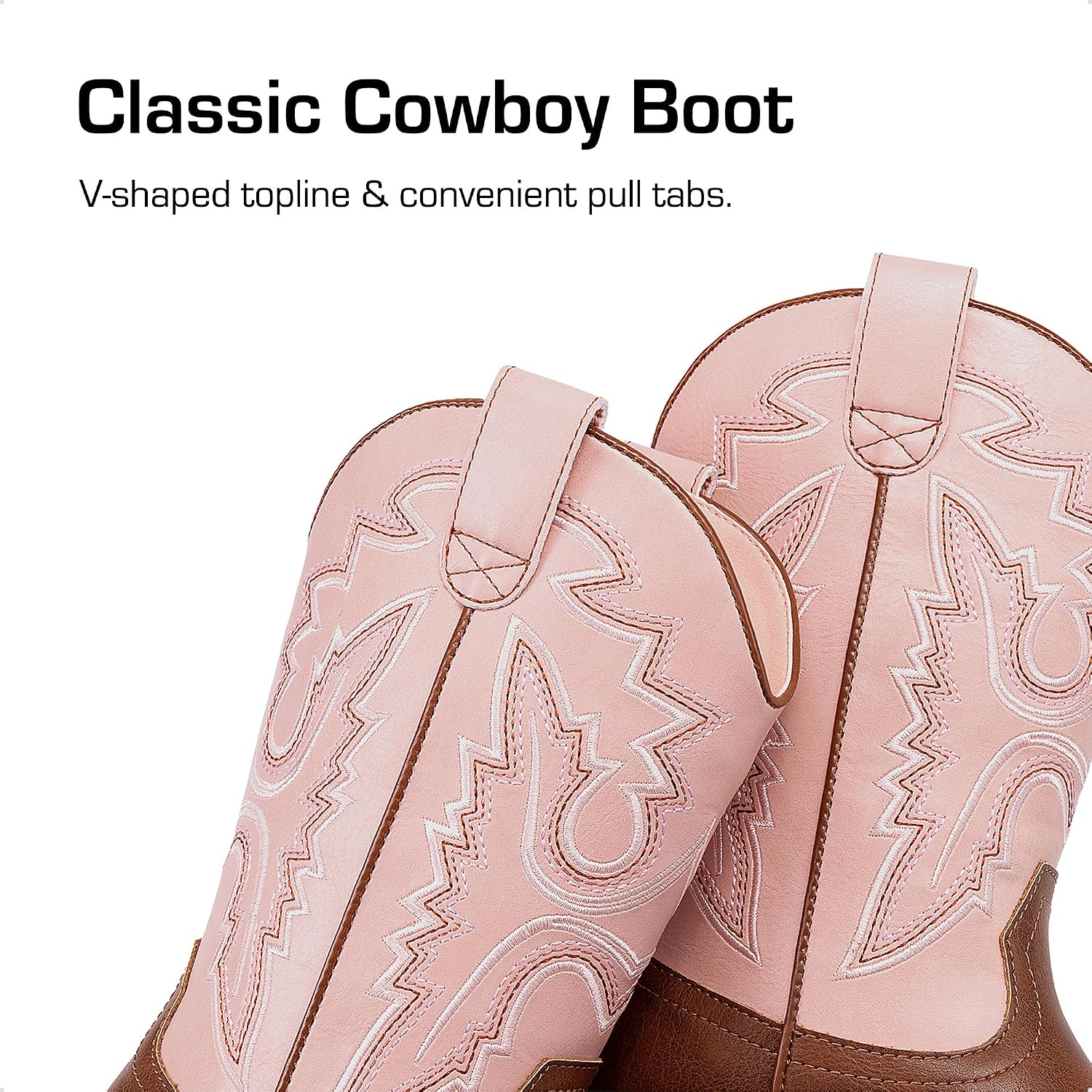DREAM PAIRS Boys Girls Cowboy Cowgirl Boots image 3