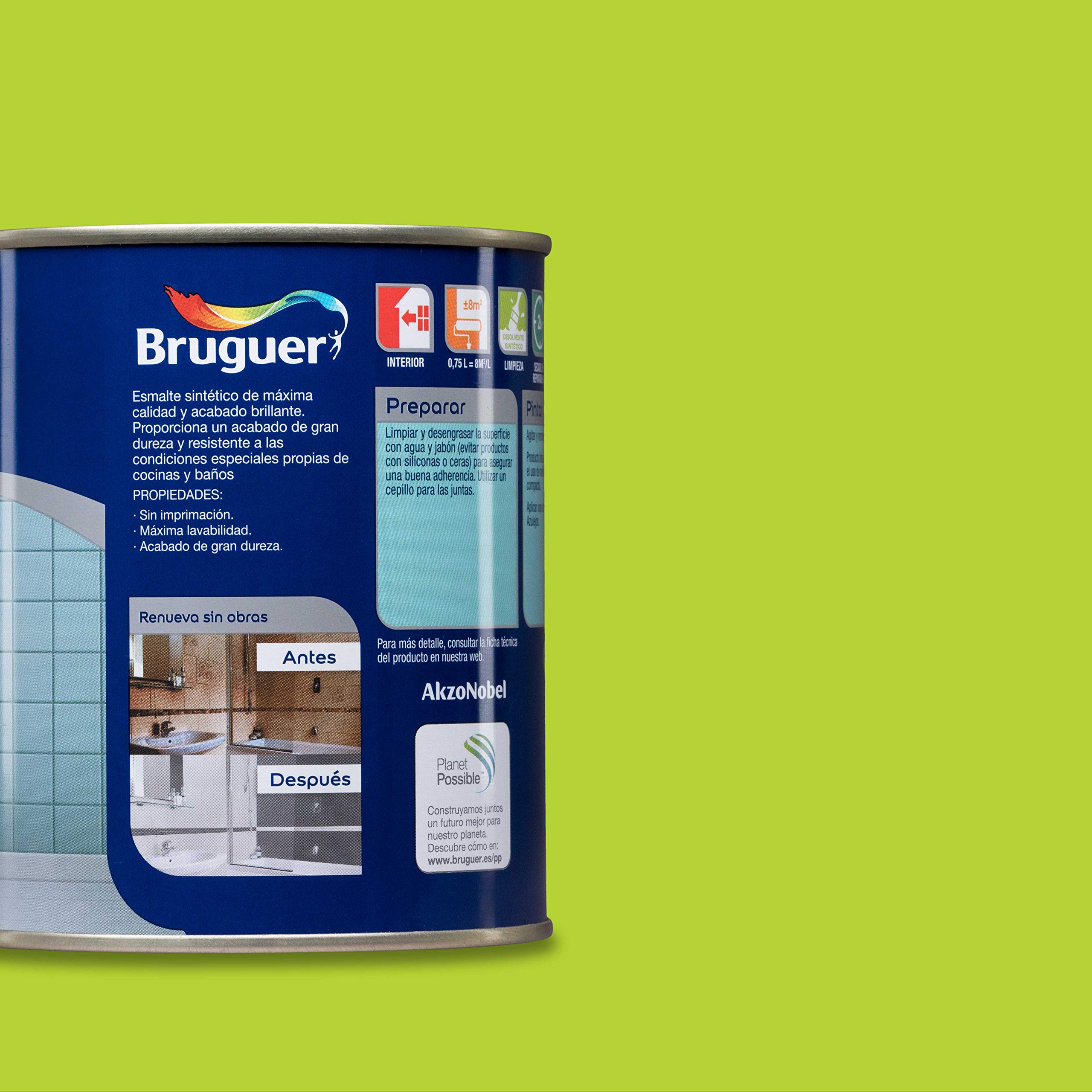 Bruguer Esmalte para Azulejos Brillante Verde Pistacho 750 ml