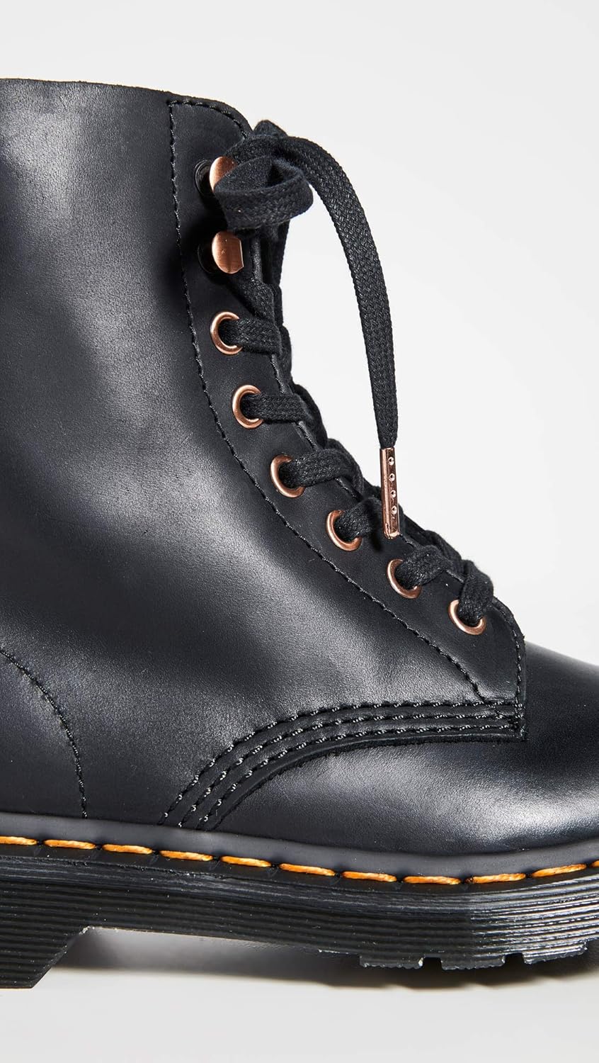 Dr. Martens Womens 1460 Pascal Soap Stone Smooth Leather Closed Toe Boots - Black - 5