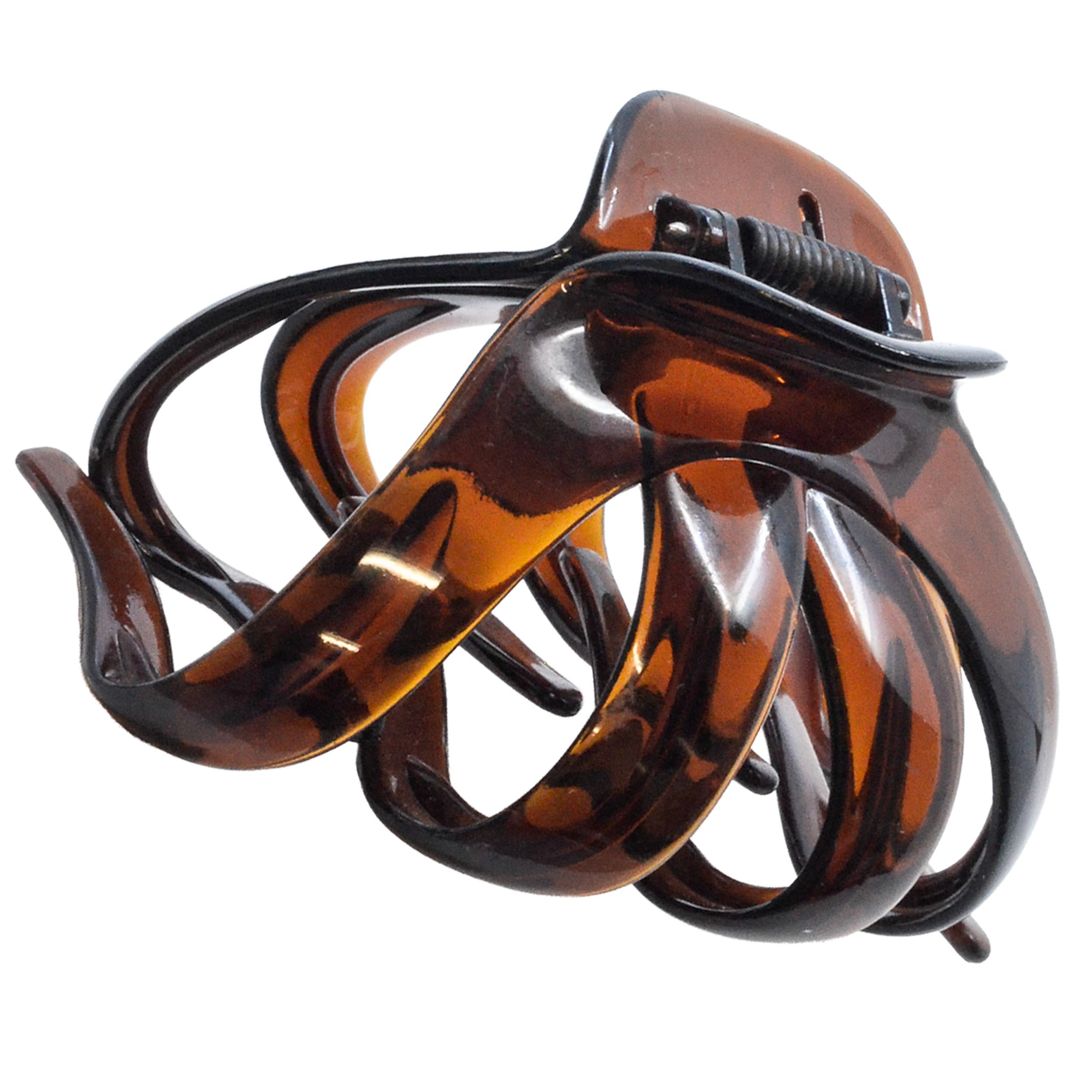 Camila AD704 Camila Paris - Horquillas para el pelo para mujer, pulpo, chicas, accesorios para el pelo duraderos para mujeres, hechas en Francia, AD704., 6 cm, Tortoise, 1 uds. por paquete, 1.00[set de ]